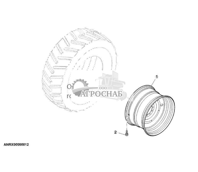 Двускатное заднее колесо, 2-позиционное, группа 48 